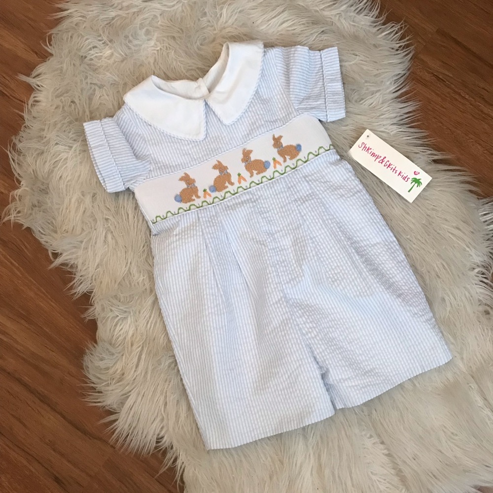 Shrimp n Grits boys shortall